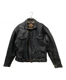 HARLEY-DAVIDSON（ハーレーダビッドソン）の古着「バイカーレザージャケット」｜ブラック