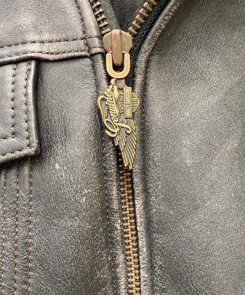 HARLEY-DAVIDSON（ハーレーダビッドソン）HARLEY-DAVIDSON (ハーレーダビッドソン) バイカーレザージャケット ブラック サイズ:XLの古着・服飾アイテム
