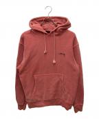 stussyステューシー）の古着「Pigment Dyed Hoodie」｜レッド