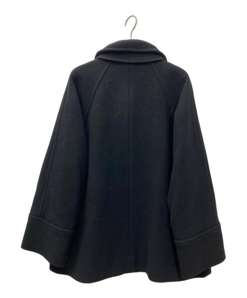 Spick and Span（スピック＆スパン）Spick and Span (スピック＆スパン) W/Nyモッサステンカラーショートコート ブラック サイズ:38の古着・服飾アイテム