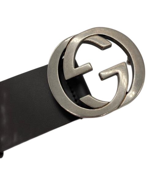 GUCCI（グッチ）GUCCI (グッチ) インターロッキングG バックルベルト ブラウン サイズ:80・32の古着・服飾アイテム