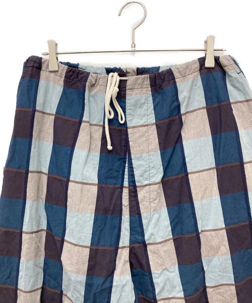 Marvine Pontiak Shirt Makers（マーヴィンポンティアックシャツメイカーズ）Marvine Pontiak Shirt Makers (マーヴィンポンティアックシャツメイカーズ) チェックイージーパンツ ネイビー サイズ:ONE SIZEの古着・服飾アイテム