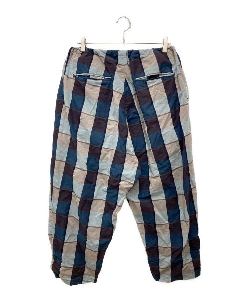 Marvine Pontiak Shirt Makers（マーヴィンポンティアックシャツメイカーズ）Marvine Pontiak Shirt Makers (マーヴィンポンティアックシャツメイカーズ) チェックイージーパンツ ネイビー サイズ:ONE SIZEの古着・服飾アイテム