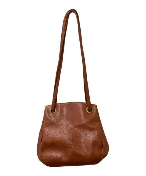 IL BISONTE（イル ビゾンテ）IL BISONTE (イル ビゾンテ) レザー巾着バッグ ブラウンの古着・服飾アイテム