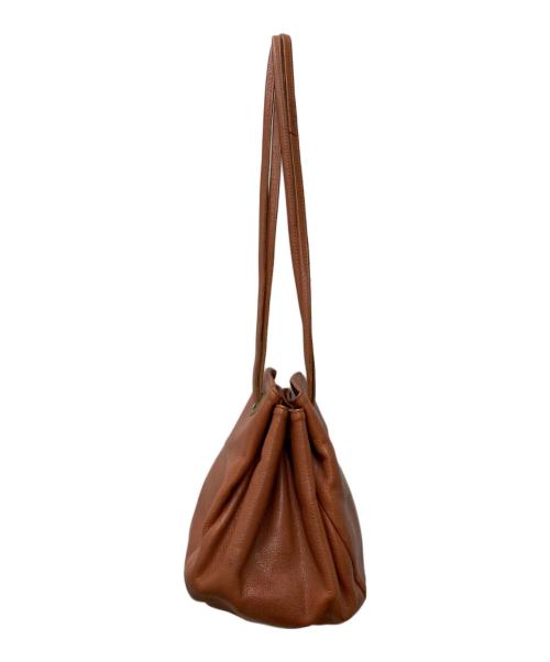 IL BISONTE（イル ビゾンテ）IL BISONTE (イル ビゾンテ) レザー巾着バッグ ブラウンの古着・服飾アイテム