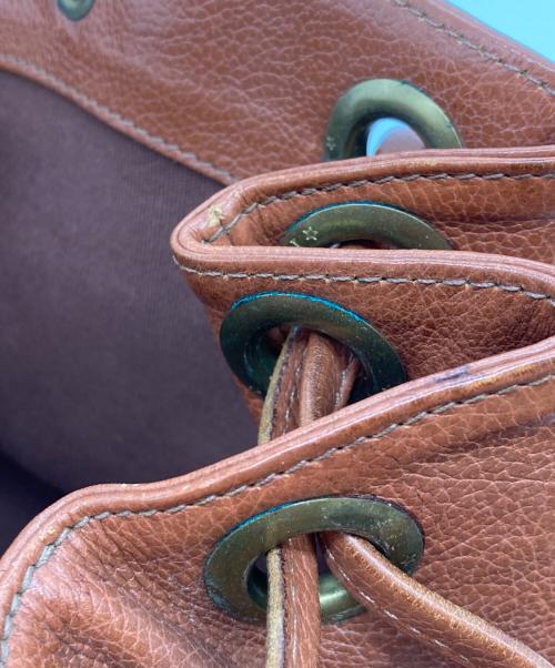 IL BISONTE（イル ビゾンテ）IL BISONTE (イル ビゾンテ) レザー巾着バッグ ブラウンの古着・服飾アイテム