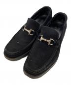 Salvatore Ferragamoサルヴァトーレ フェラガモ）の古着「ガンチーニスエードローファー」｜ブラック