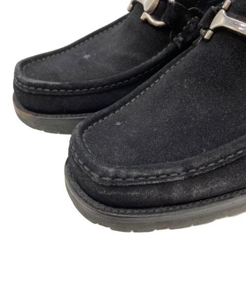 Salvatore Ferragamo（サルヴァトーレ フェラガモ）Salvatore Ferragamo (サルヴァトーレ フェラガモ) ガンチーニスエードローファー ブラック サイズ:8 1/2の古着・服飾アイテム