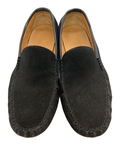 Salvatore Ferragamo（サルヴァトーレ フェラガモ）Salvatore Ferragamo (サルヴァトーレ フェラガモ) スエードドライビングシューズ ブラック サイズ:8 1/2の古着・服飾アイテム