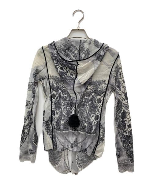 Jean Paul Gaultier FEMME（ジャンポールゴルチエ フェム）Jean Paul Gaultier FEMME (ジャンポールゴルチエ フェム) パワーネットパーカー グレー サイズ:40の古着・服飾アイテム