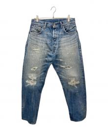 LEVI'S VINTAGE CLOTHING（リーバイス ビンテージ クロージング）の古着「ダメージ加工ビッグE復刻デニムパンツ　71501」｜インディゴ