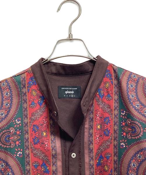 glamb（グラム）glamb (グラム) Bohemian stand collar SH ブラウン サイズ:3の古着・服飾アイテム