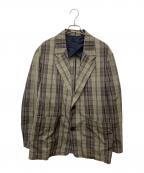 STUDIO NICHOLSONスタジオ ニコルソン）の古着「マドラスチェック ソフトテーラード ジャケット　51-10-421008」｜ブラウン