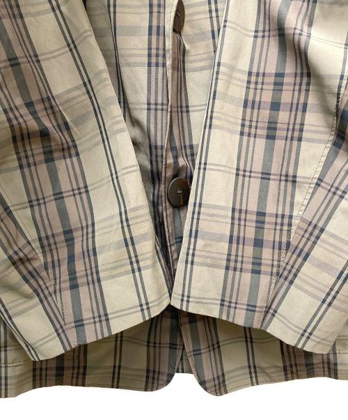 STUDIO NICHOLSON（スタジオ ニコルソン）STUDIO NICHOLSON (スタジオ ニコルソン) マドラスチェック ソフトテーラード ジャケット　51-10-421008 ブラウン サイズ:Sの古着・服飾アイテム