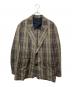 STUDIO NICHOLSON（スタジオ ニコルソン）の古着「マドラスチェック ソフトテーラード ジャケット　51-10-421008」｜ブラウン
