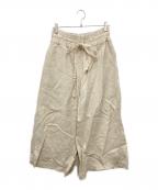 VINCENT JALBERTヴィンセント ジャルバート）の古着「リネンワイドパンツ」｜ベージュ