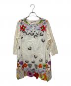 OLLEBOREBLAアルベロベロ）の古着「スカラッププリントワンピース」｜アイボリー