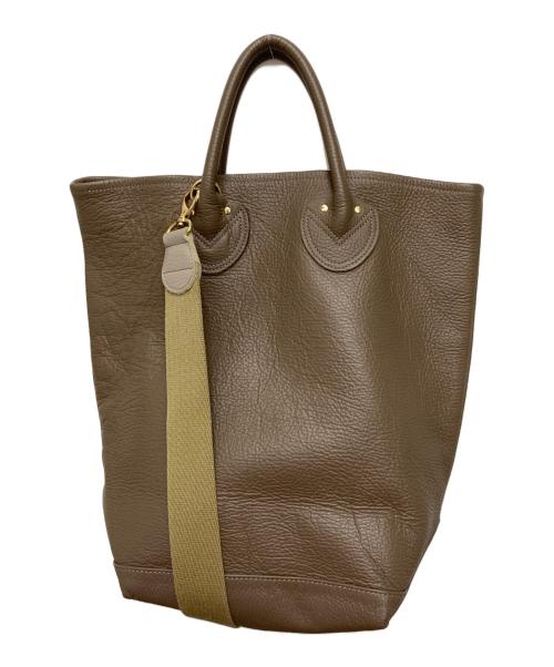 YOUNG & OLSEN The DRYGOODS STORE（ヤングアンドオルセン ザ ドライグッズストア）YOUNG & OLSEN The DRYGOODS STORE (ヤングアンドオルセン ザ ドライグッズストア) EMBOSSED LEATHER HAVERSACK ベージュの古着・服飾アイテム