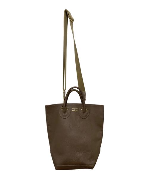 YOUNG & OLSEN The DRYGOODS STORE（ヤングアンドオルセン ザ ドライグッズストア）YOUNG & OLSEN The DRYGOODS STORE (ヤングアンドオルセン ザ ドライグッズストア) EMBOSSED LEATHER HAVERSACK ベージュの古着・服飾アイテム