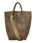 YOUNG & OLSEN The DRYGOODS STORE（ヤングアンドオルセン ザ ドライグッズストア）の古着「EMBOSSED LEATHER HAVERSACK」｜ベージュ