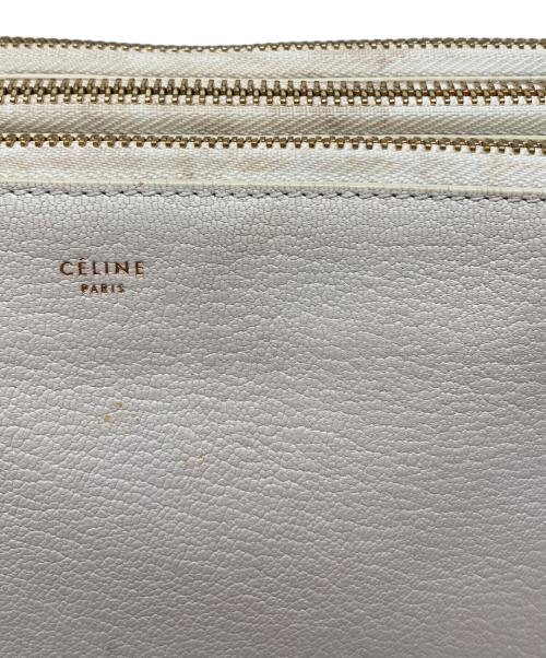 CELINE（セリーヌ）CELINE (セリーヌ) トリオラージショルダーバッグ アイボリーの古着・服飾アイテム