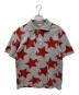 BAPE BY A BATHING APE（ベイプバイアベイシングエイプ）の古着「スター総柄ポロシャツ」｜グレー×レッド
