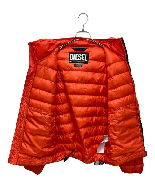 DIESEL（ディーゼル）DIESEL (ディーゼル) 3M シンサレート パデッド ナイロンパーカー オレンジ サイズ:Lの古着・服飾アイテム