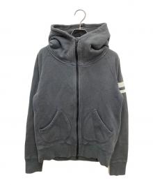 MOMOTARO JEANS（桃太郎ジーンズ）の古着「ダブルフェイスジップパーカー」｜グレー