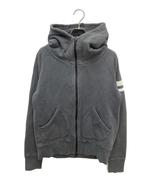 MOMOTARO JEANS（桃太郎ジーンズ）MOMOTARO JEANS (桃太郎ジーンズ) ダブルフェイスジップパーカー グレー サイズ:Mの古着・服飾アイテム