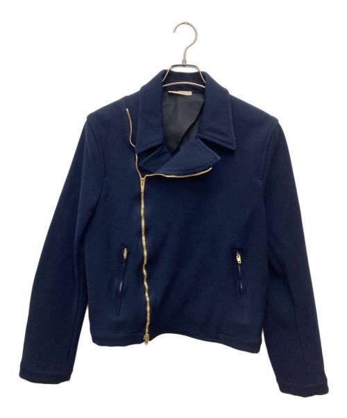 CELINE（セリーヌ）CELINE (セリーヌ) ダブルブレストウールブレンドライダース ネイビー サイズ:36の古着・服飾アイテム