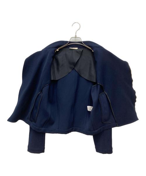 CELINE（セリーヌ）CELINE (セリーヌ) ダブルブレストウールブレンドライダース ネイビー サイズ:36の古着・服飾アイテム