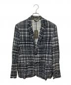 BOTTEGA VENETAボッテガベネタ）の古着「チェックジャケット」｜ネイビー×ホワイト