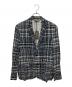 BOTTEGA VENETA（ボッテガベネタ）の古着「チェックジャケット」｜ネイビー×ホワイト