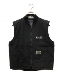 BlackEyePatch×WASTED YOUTH（ブラックアイパッチ×ウェイステッドユース）の古着「ダックベスト」｜ブラック