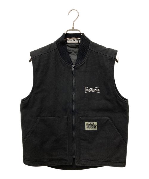 BlackEyePatch（ブラックアイパッチ）BlackEyePatch (ブラックアイパッチ) WASTED YOUTH (ウェイステッドユース) ダックベスト ブラック サイズ:Lの古着・服飾アイテム
