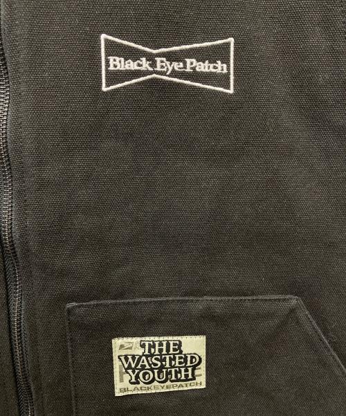BlackEyePatch（ブラックアイパッチ）BlackEyePatch (ブラックアイパッチ) WASTED YOUTH (ウェイステッドユース) ダックベスト ブラック サイズ:Lの古着・服飾アイテム