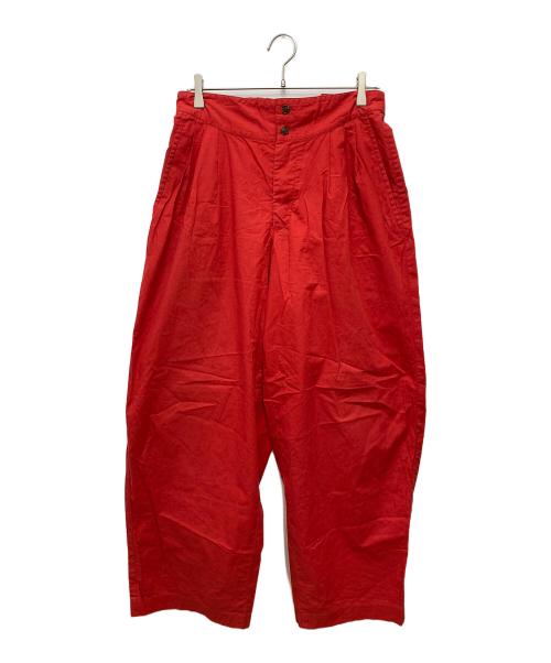 ISSEY MIYAKE（イッセイミヤケ）ISSEY MIYAKE (イッセイミヤケ) コットンパンツ　ME51-FF156 レッド サイズ:L～XLの古着・服飾アイテム
