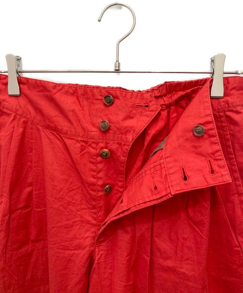 ISSEY MIYAKE（イッセイミヤケ）ISSEY MIYAKE (イッセイミヤケ) コットンパンツ　ME51-FF156 レッド サイズ:L～XLの古着・服飾アイテム