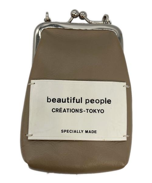 beautiful people（ビューティフルピープル）beautiful people (ビューティフルピープル) mini clasp pouch ベージュの古着・服飾アイテム