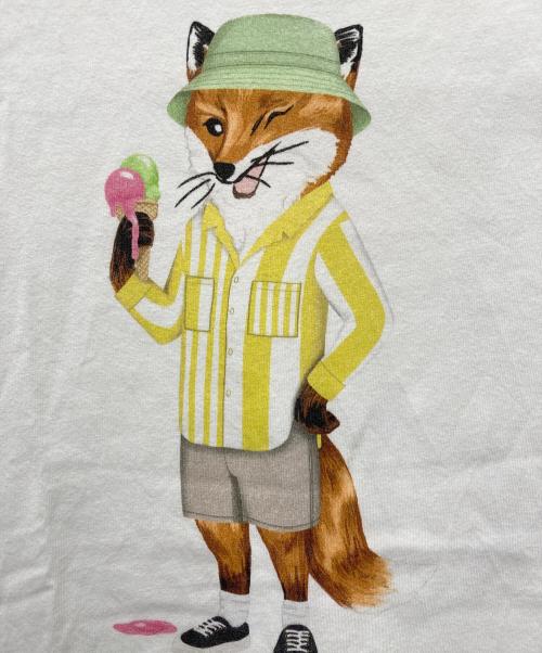 maison kitsune（メゾンキツネ）maison kitsune (メゾンキツネ) Dressed Fox Tシャツ　KW00138KJ0008 ホワイト サイズ:Lの古着・服飾アイテム