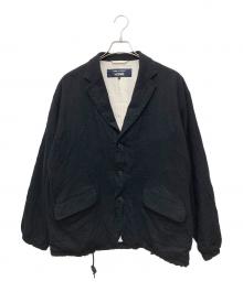 COMME des GARCONS HOMME（コムデギャルソン オム）の古着「ウールサージ製品縮絨3Bジャケット　HP-J105」｜ブラック