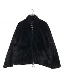 VANQUISH（ヴァンキッシュ）の古着「Shamo Eco Fur blouson　VWJ015」｜ブラック