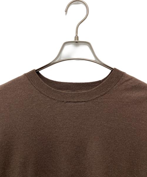 Yonetomi（ヨネトミ）Yonetomi (ヨネトミ) HIGH TWIST WOOL KNIT PULLOVER ブラウン サイズ:3の古着・服飾アイテム