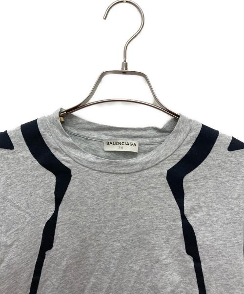 BALENCIAGA（バレンシアガ）BALENCIAGA (バレンシアガ) デザインプリントTシャツ グレー サイズ:XSの古着・服飾アイテム