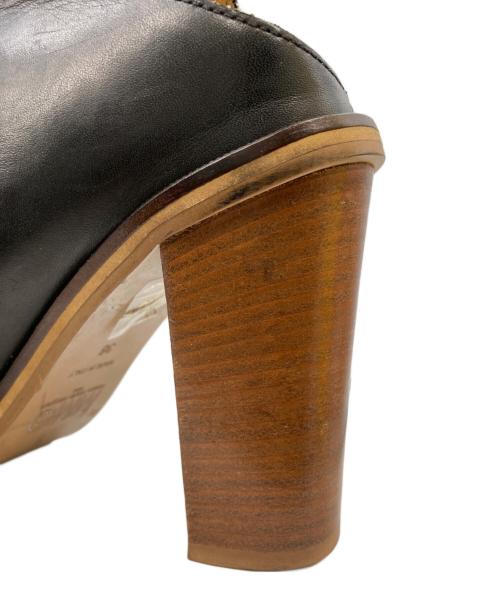 MM6 Maison Margiela（エムエムシックスメゾンマルジェラ）MM6 Maison Margiela (エムエムシックスメゾンマルジェラ) レザーアンクルブーツ ブラック サイズ:36の古着・服飾アイテム