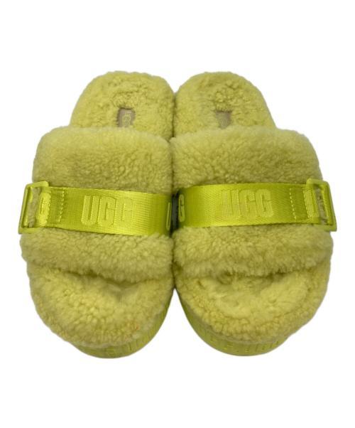 UGG（アグ）UGG (アグ) FLUFFITA ボアサンダル 黄緑 サイズ:22㎝の古着・服飾アイテム
