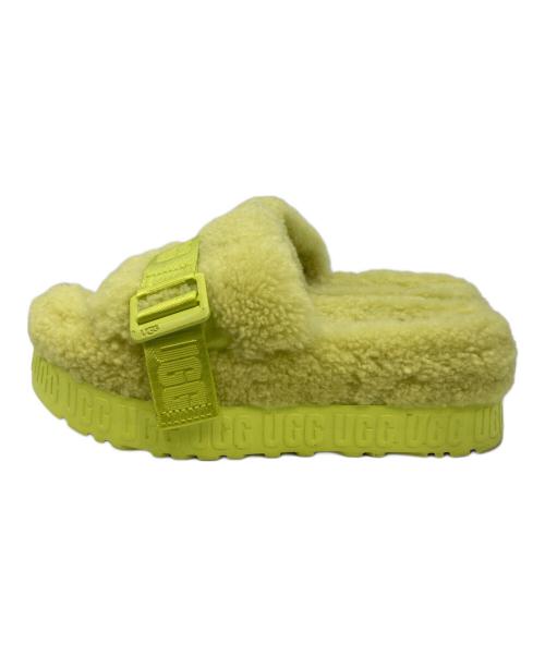 UGG（アグ）UGG (アグ) FLUFFITA ボアサンダル 黄緑 サイズ:22㎝の古着・服飾アイテム