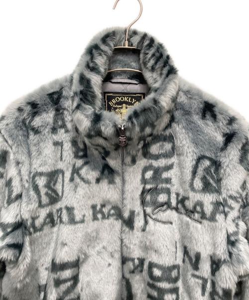 KARL KANI（カールカナイ）KARL KANI (カールカナイ) 総柄ファージャケット グレー サイズ:Lの古着・服飾アイテム