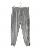 PROCLUBプロクラブ）の古着「ベロアトラックパンツ」｜シルバー