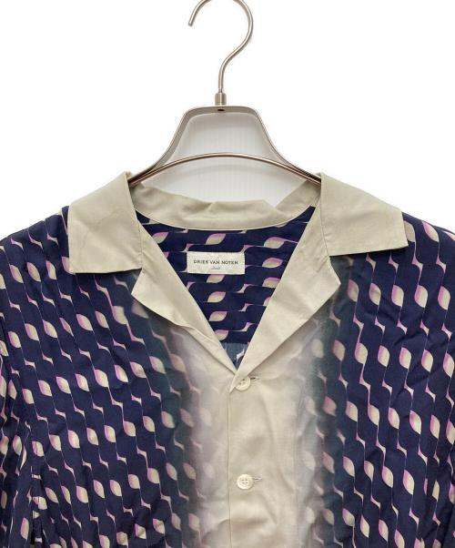 DRIES VAN NOTEN（ドリスヴァンノッテン）DRIES VAN NOTEN (ドリスヴァンノッテン) NAVY CASSI PRINT SHIRT ネイビー サイズ:Sの古着・服飾アイテム